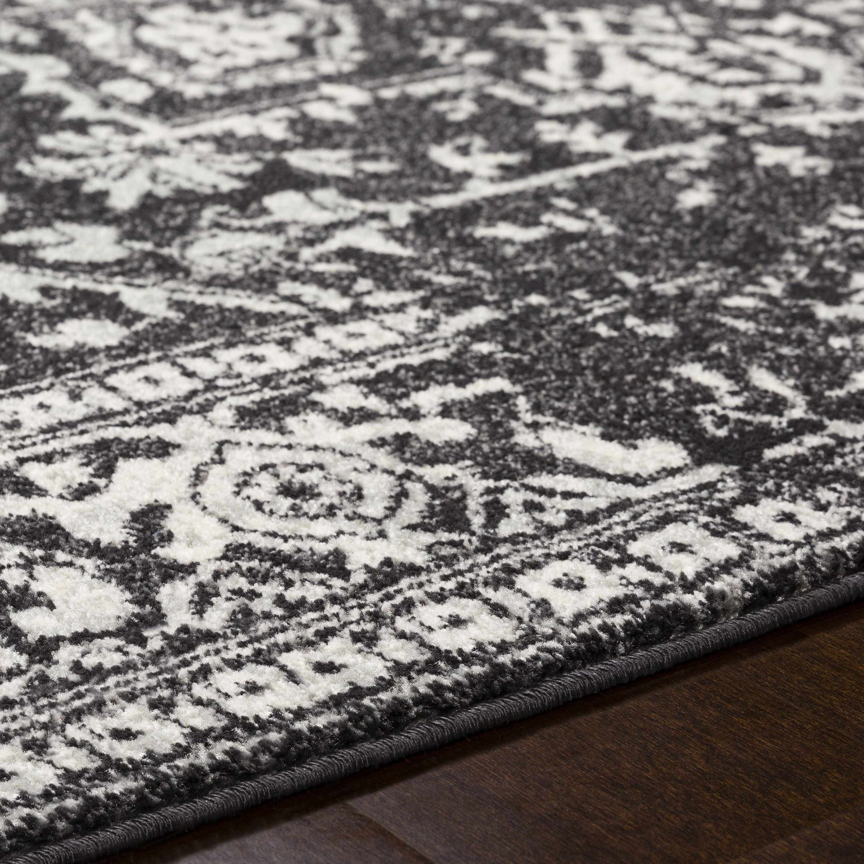 Rachel Black Area Rug - Ornate Home
