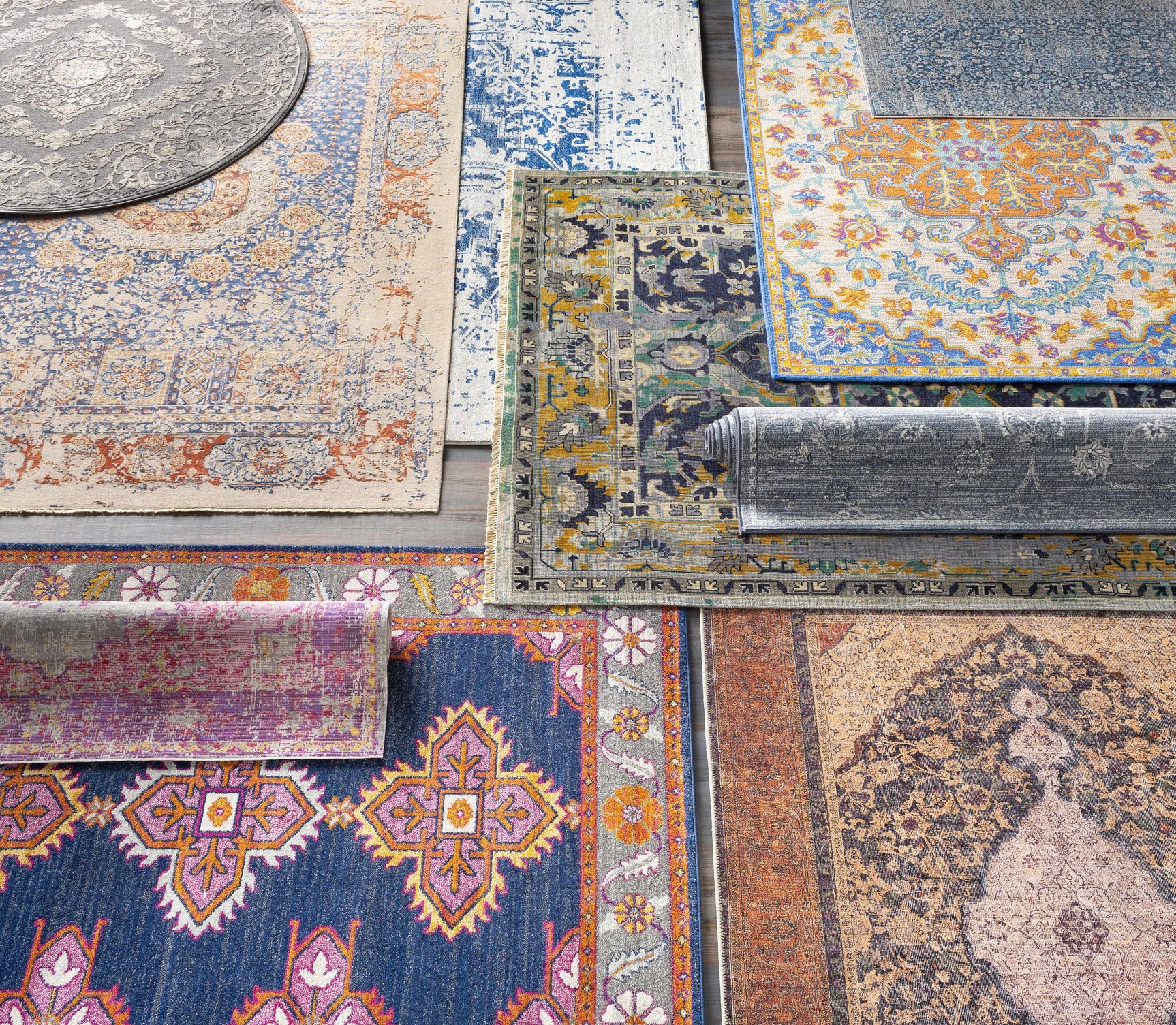 Rachel Navy Area Rug - Ornate Home