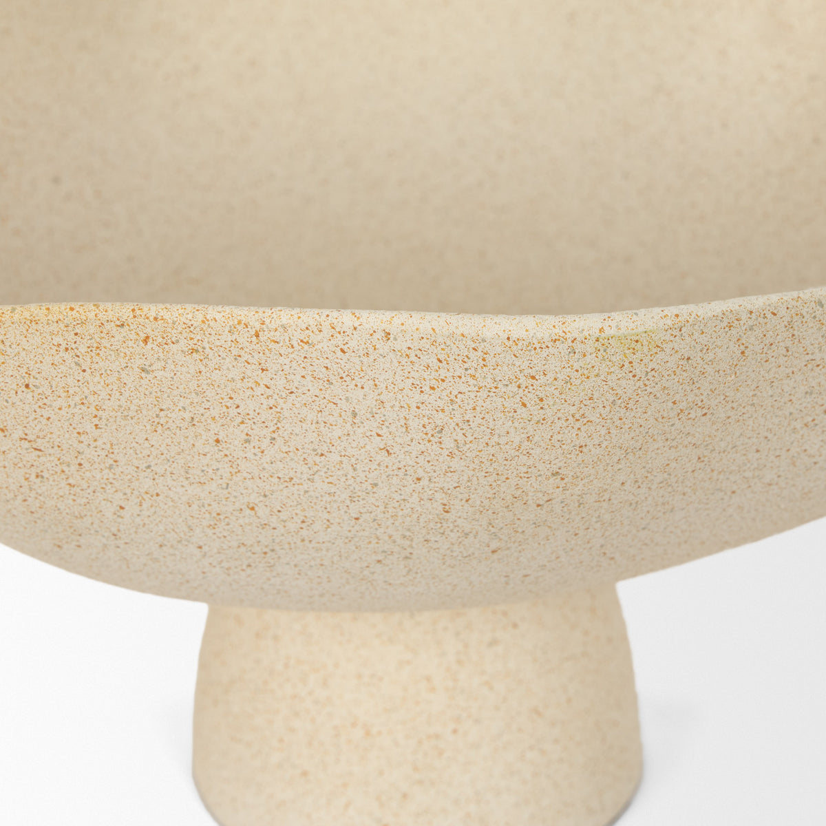 Radka Beige Textured Large Metal Decorative Bowl - Ornate Home