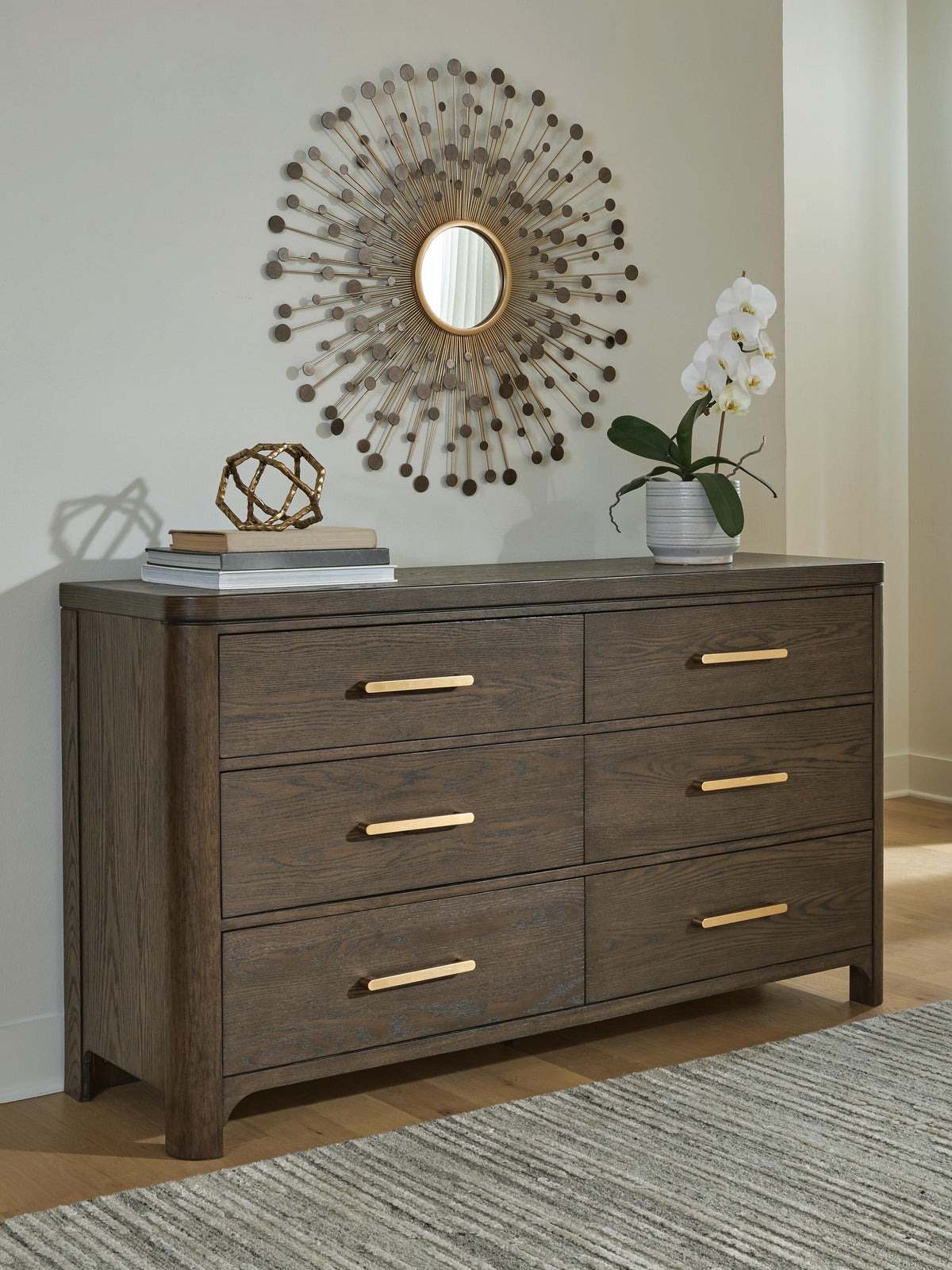 Radkin Burnished Brown Dresser - Ornate Home