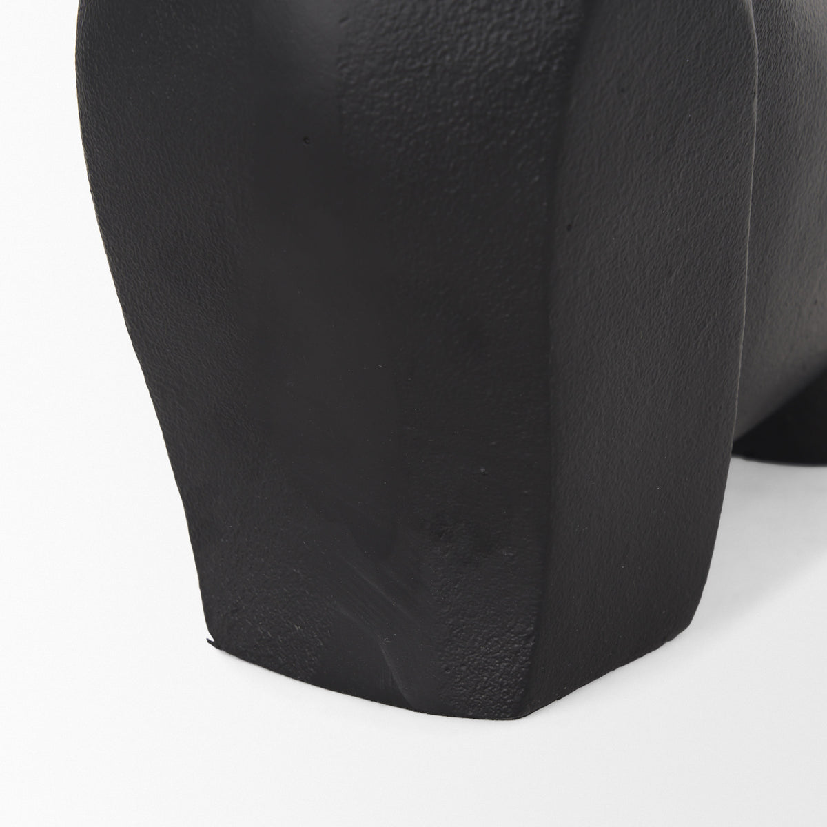 Radu Matte Black Large Metal Bull Decorative Object - Ornate Home