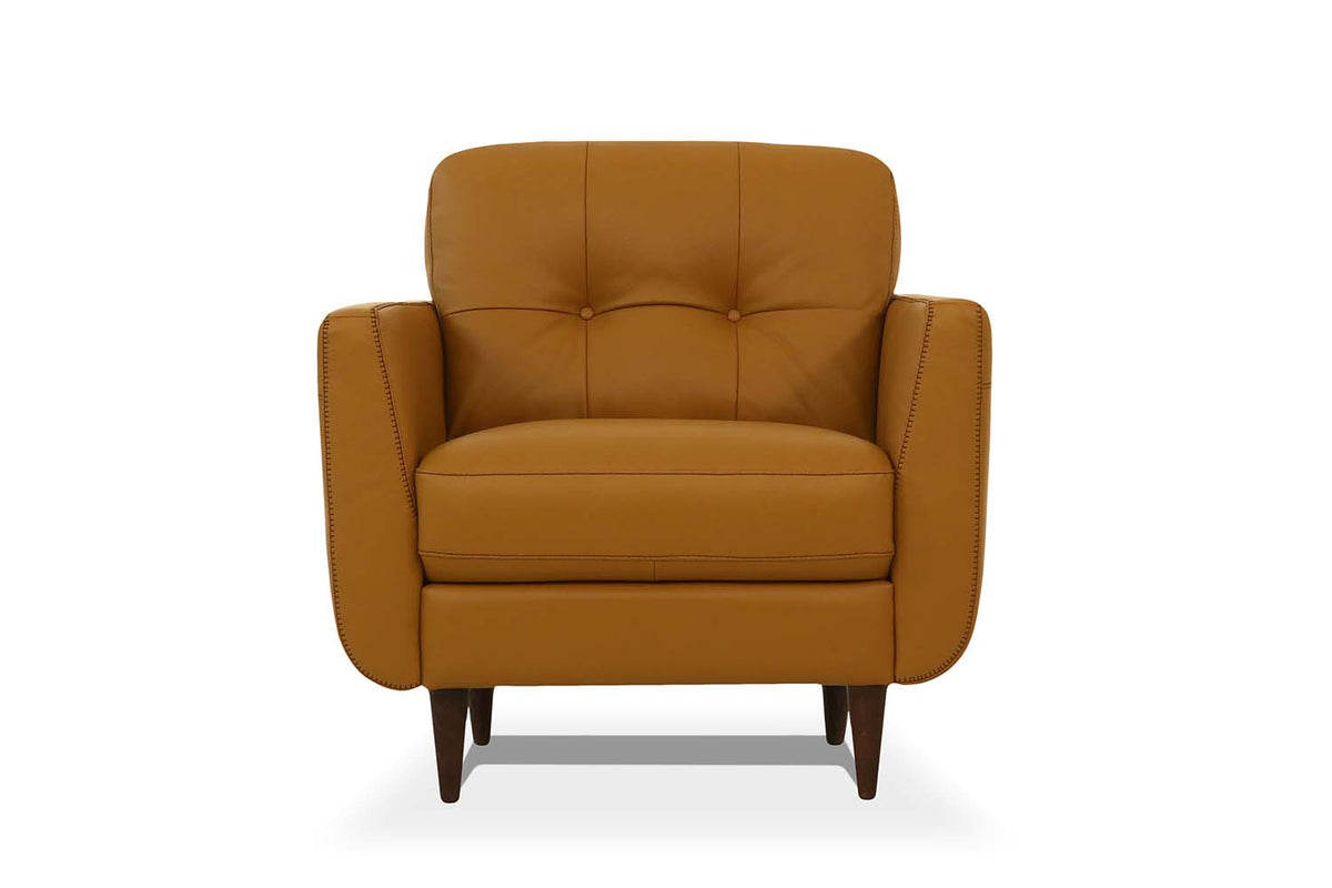 Radwan Camel Leather Chair - Ornate Home
