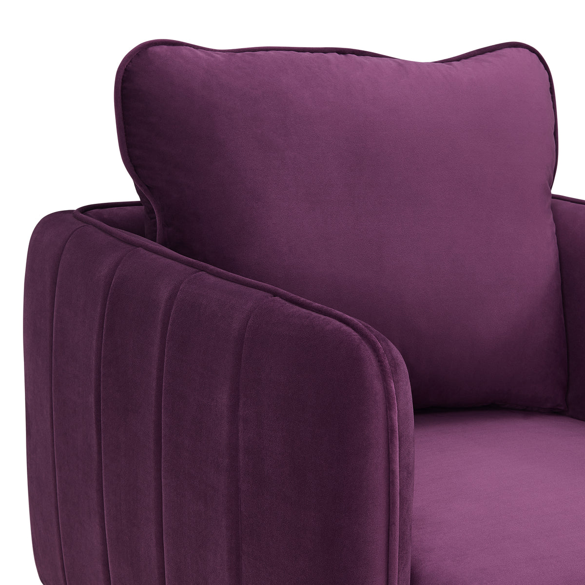 Rae Lavish Purple Velvet Chair - Ornate Home