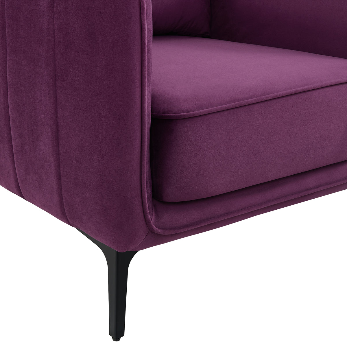 Rae Lavish Purple Velvet Chair - Ornate Home