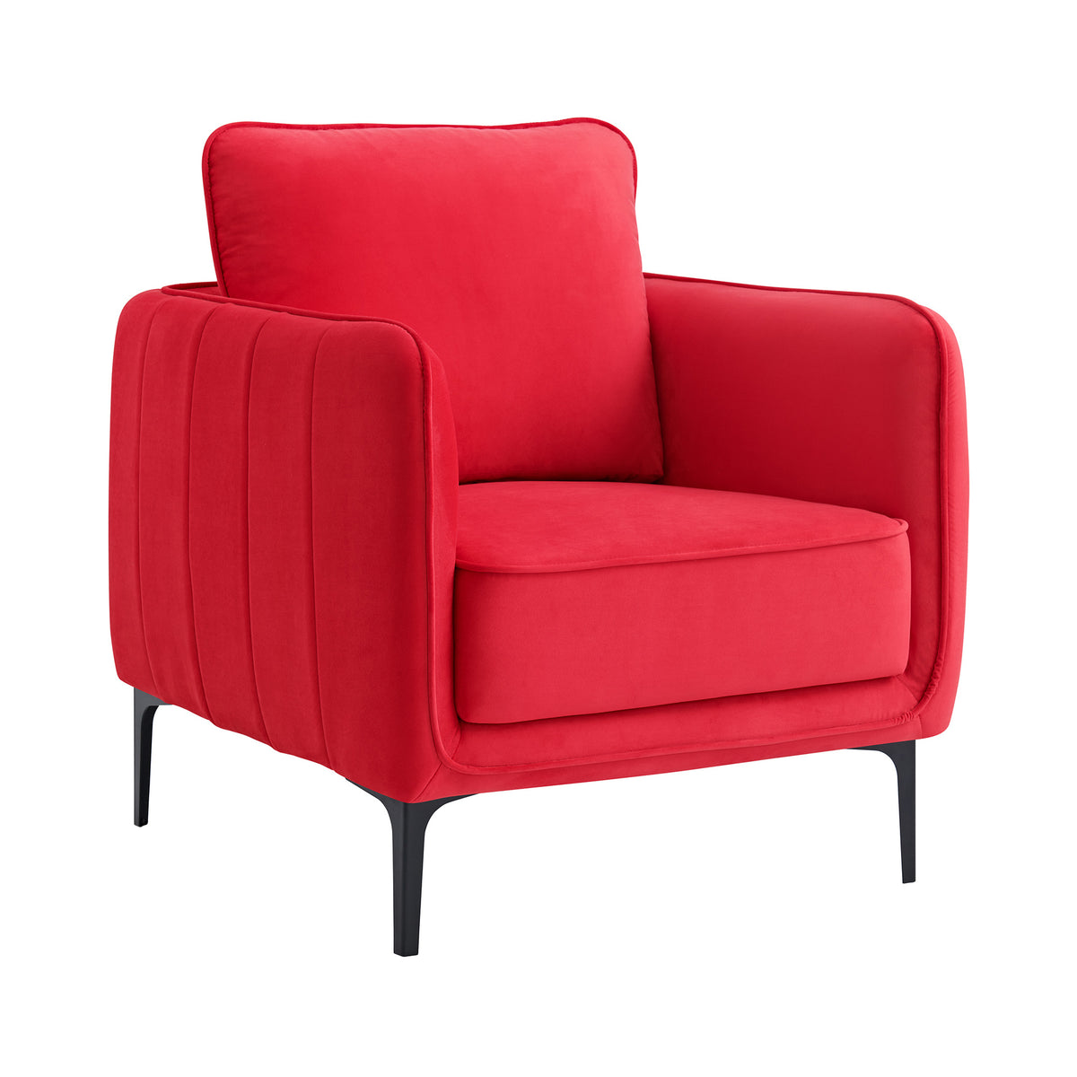 Rae Lavish Red Velvet Chair - Ornate Home