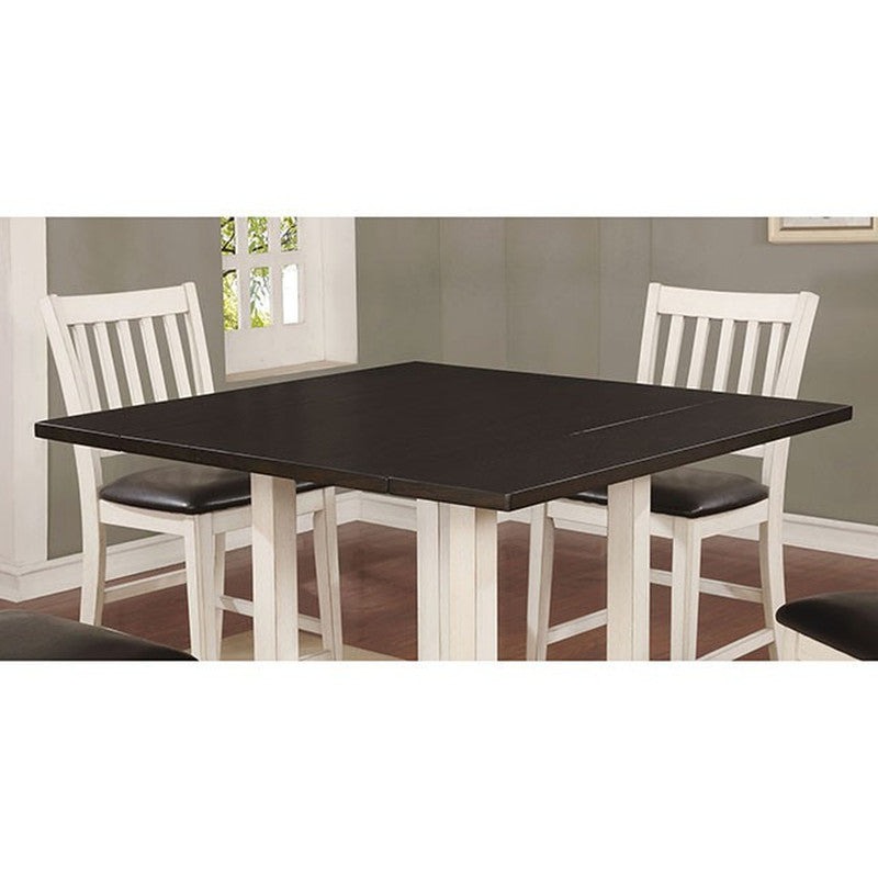 Raegan Antique White/Espresso Counter Height Table - Ornate Home