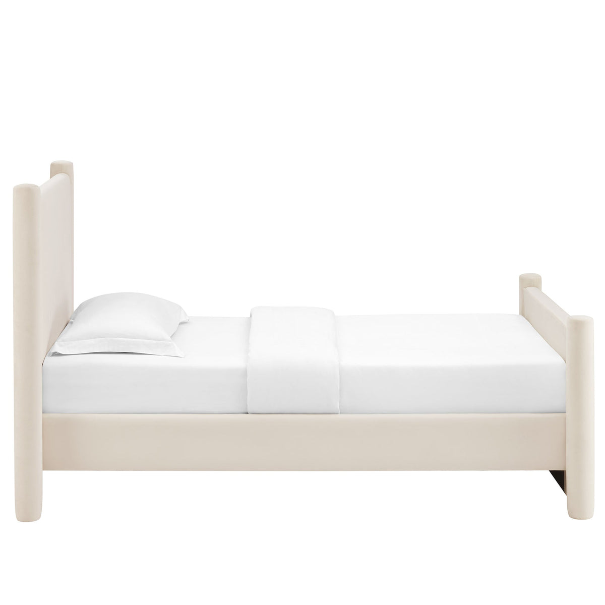 Rael Alabaster Performance Velvet Twin Platform Bed - Ornate Home