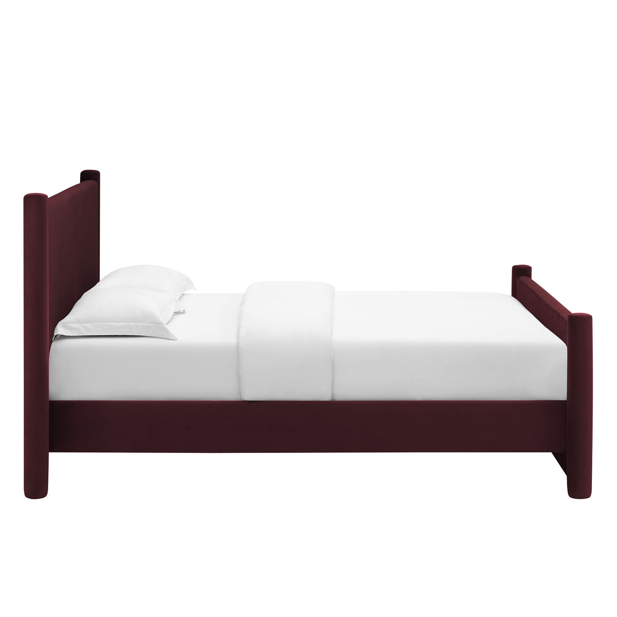 Rael Mulberry Performance Velvet Full Platform Bed - Ornate Home