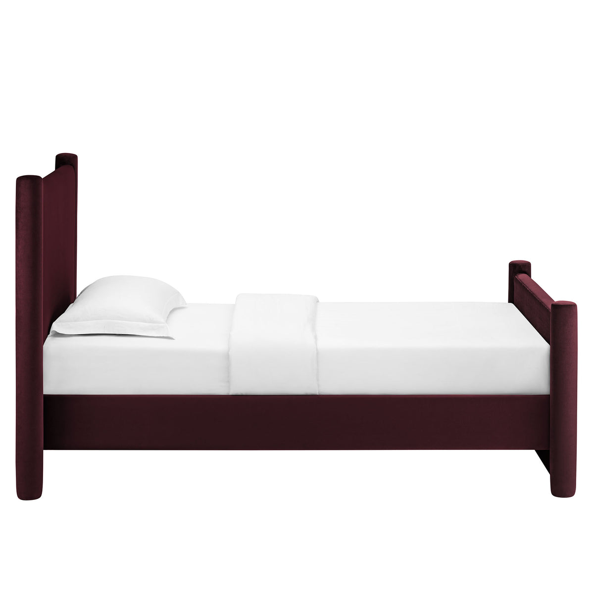 Rael Mulberry Performance Velvet Twin Platform Bed - Ornate Home