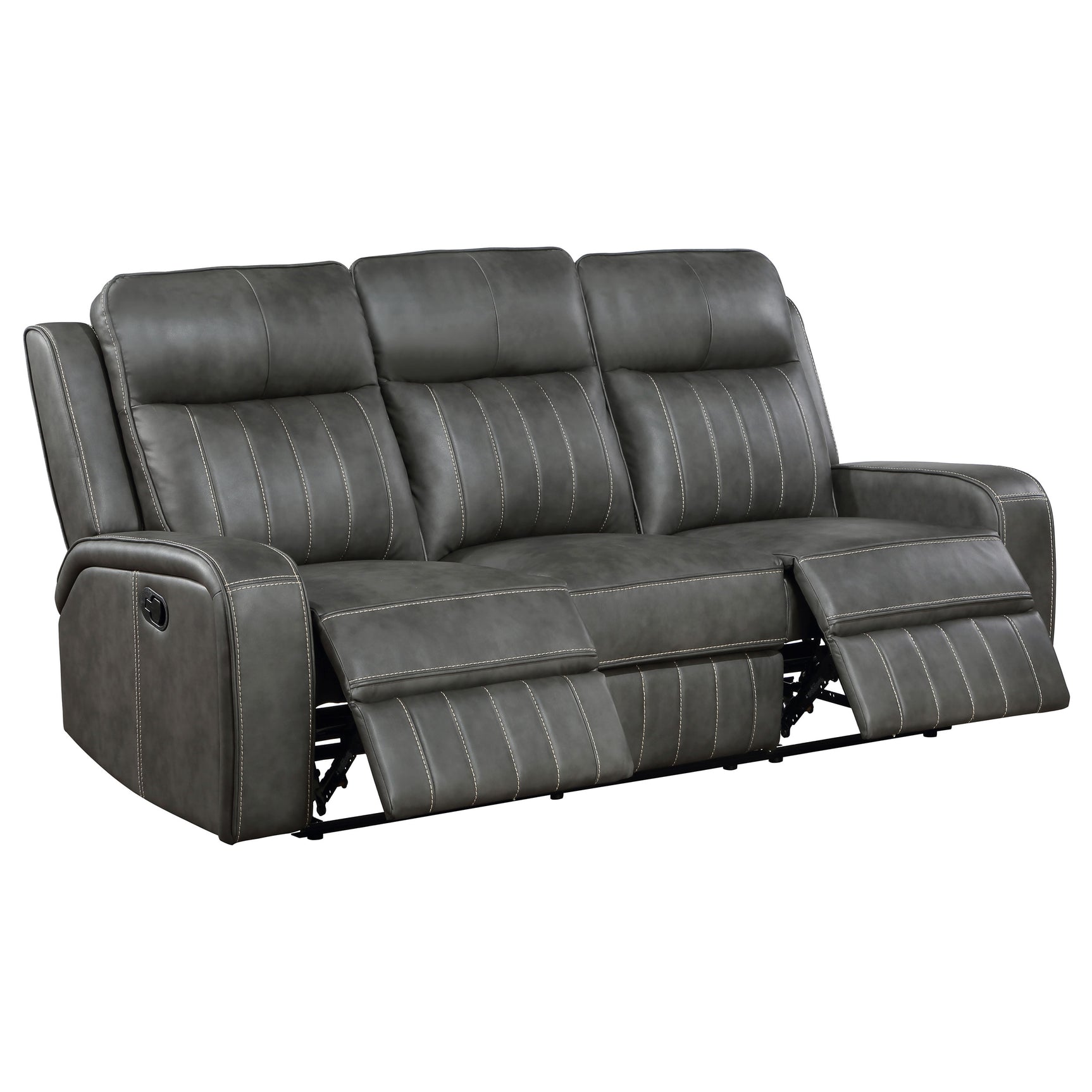 Raelynn Grey 3-piece Reclining Sofa Set - Ornate Home