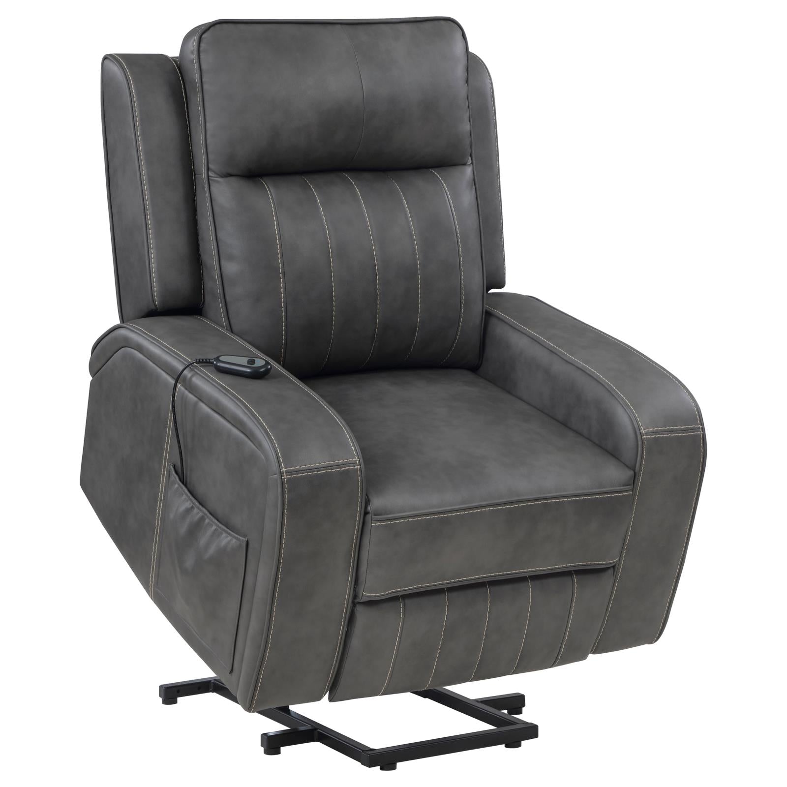 Raelynn Grey Power Lift Recliner Chair - Ornate Home