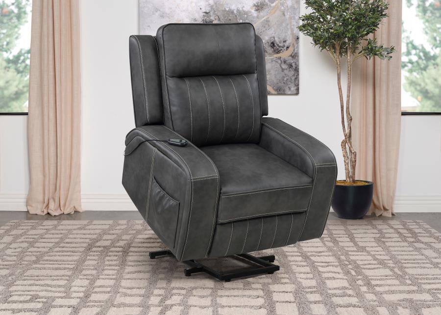 Raelynn Grey Power Lift Recliner Chair - Ornate Home