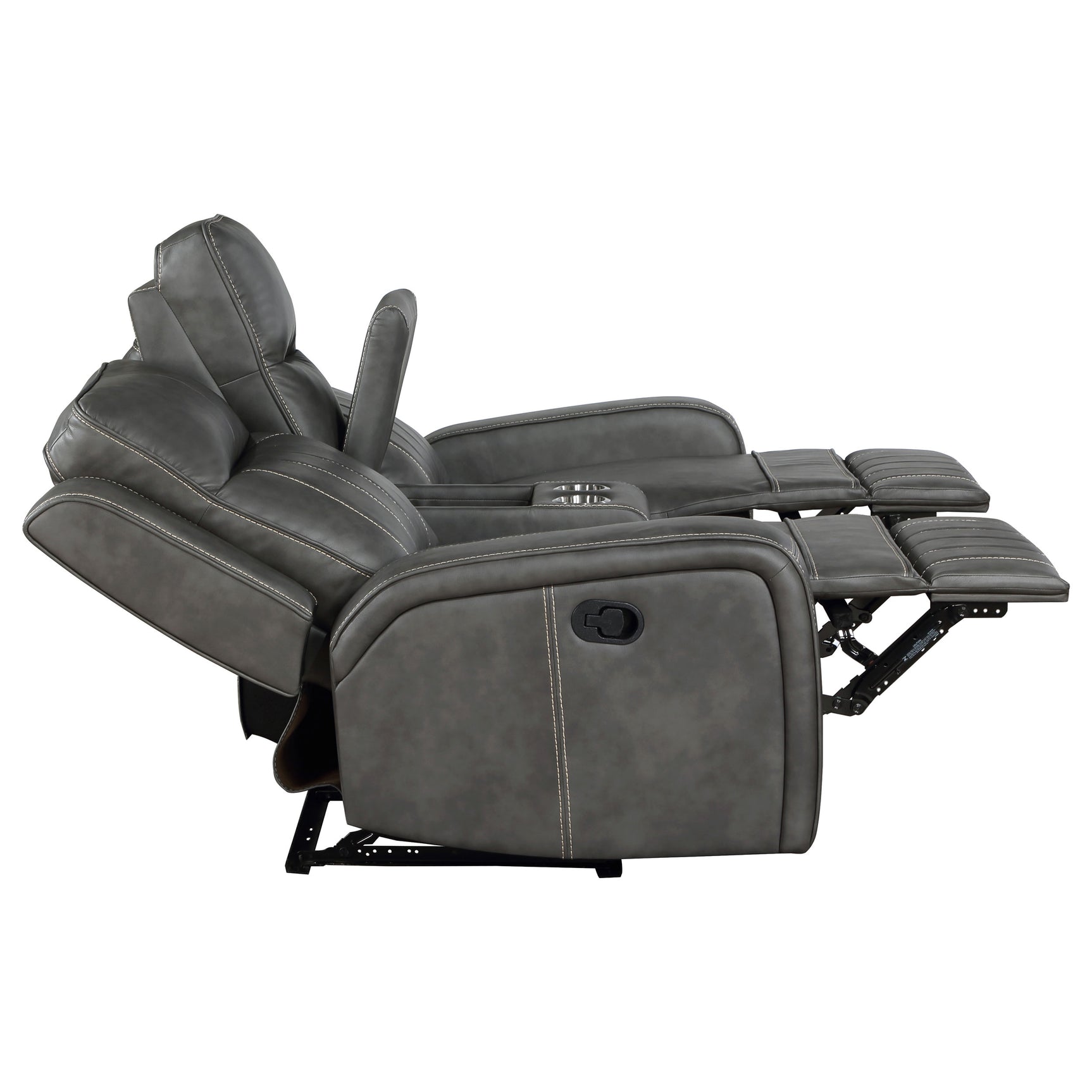 Raelynn Grey Reclining Loveseat - Ornate Home