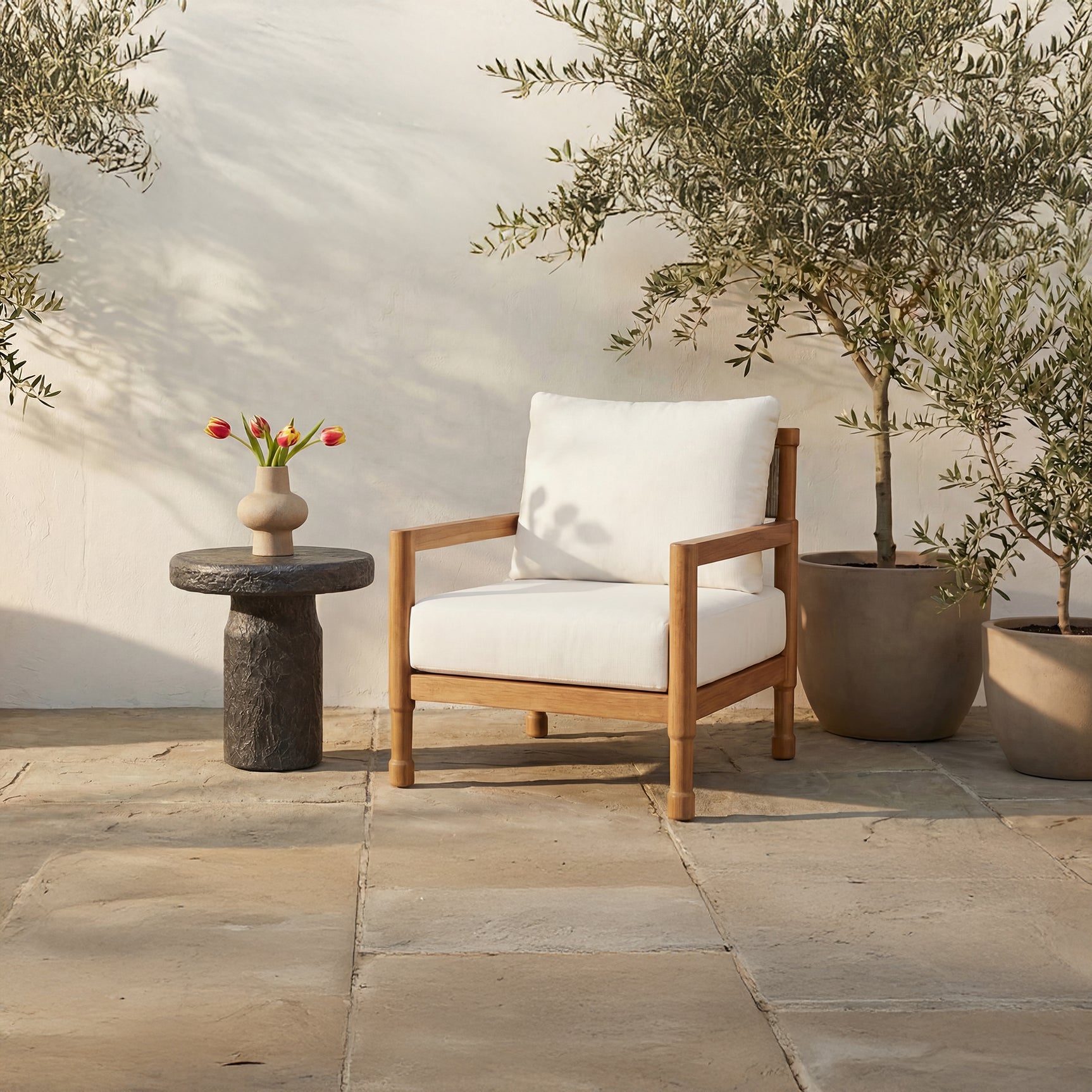 Raf Natural Outdoor Accent Chair - Ornate Home