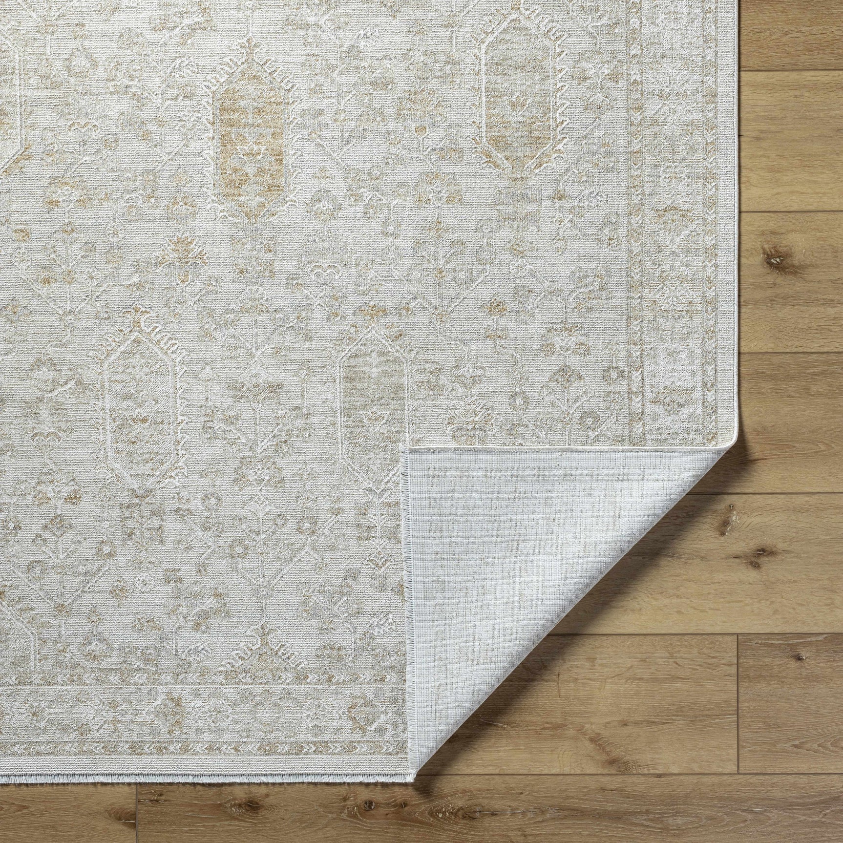 Rafee Ivory Luxe Area Rug - Ornate Home