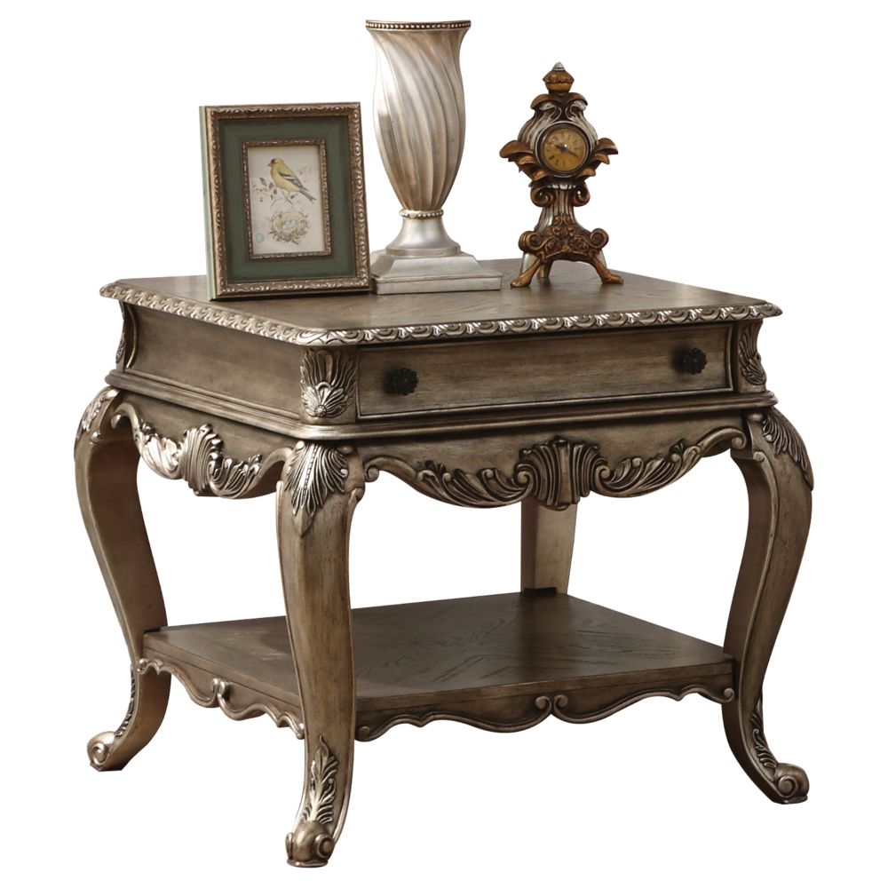 Ragenardus End Table in Vintage Oak 86032 - Ornate Home