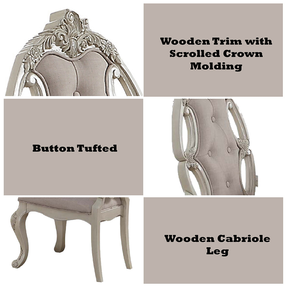 Ragenardus Side Chair in Antique White (Set of 2) 61282 - Ornate Home