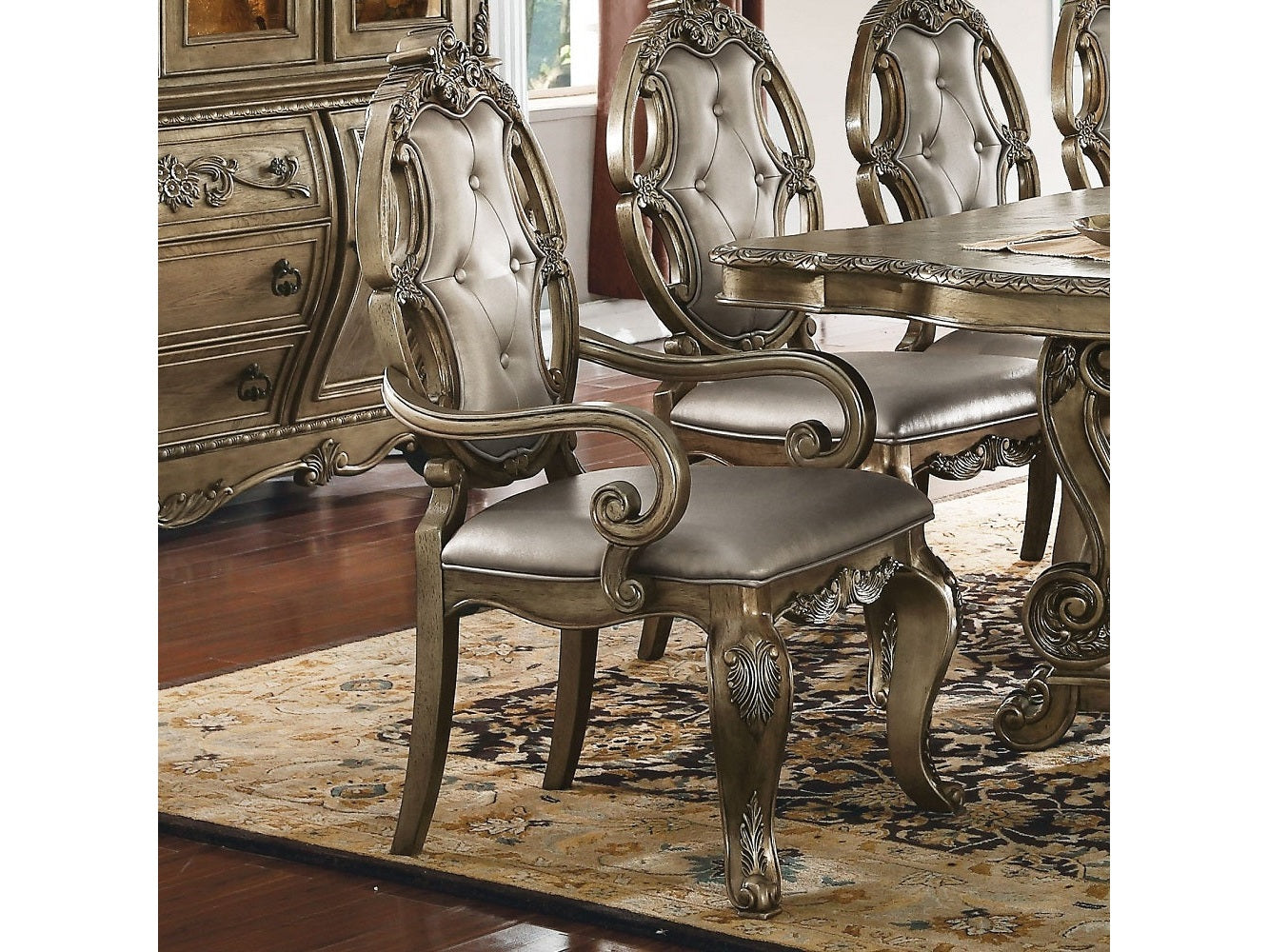 Ragenardus Vintage Oak Dining Chair (Set of 2) - Ornate Home
