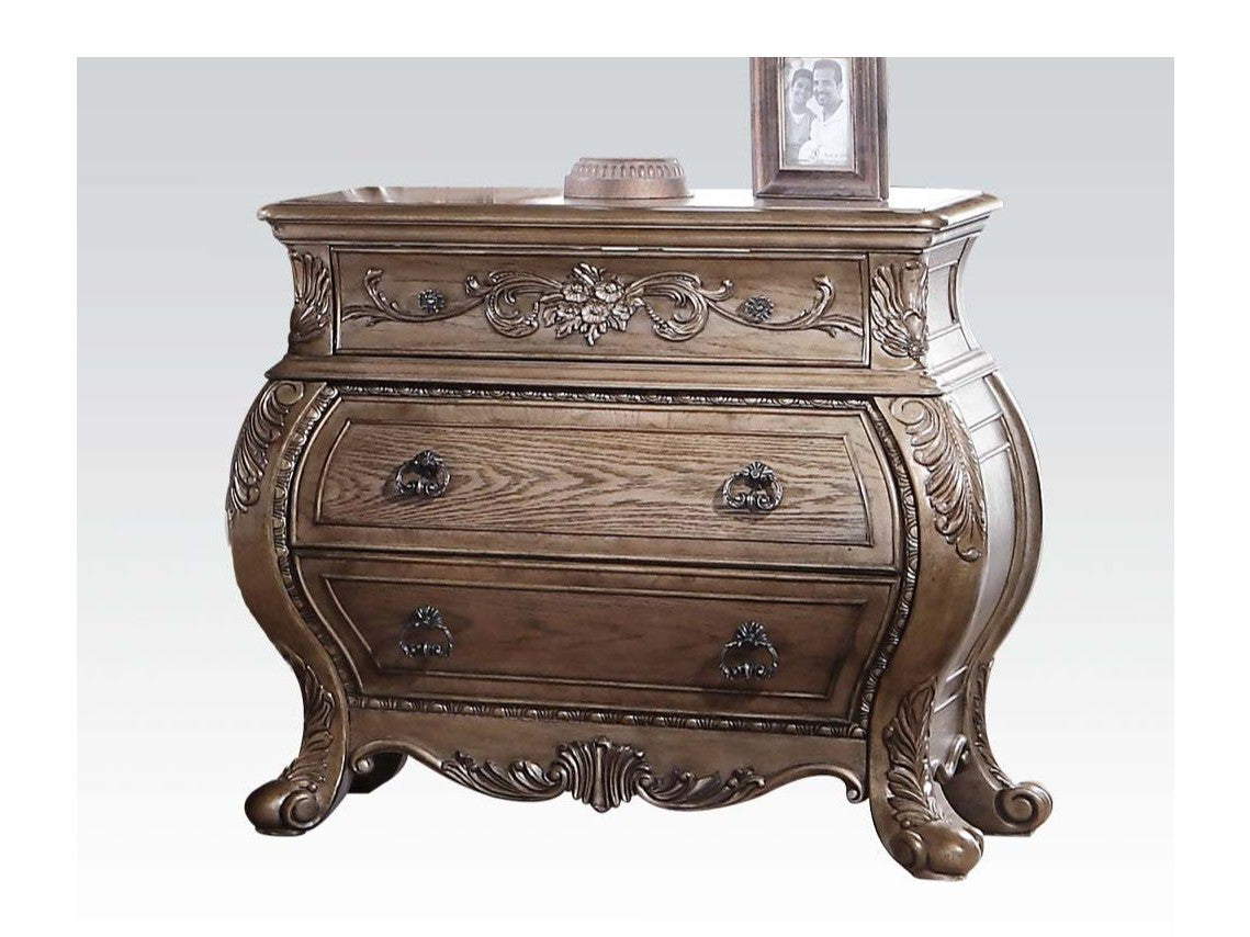 Ragenardus Vintage Oak Nightstand - Ornate Home