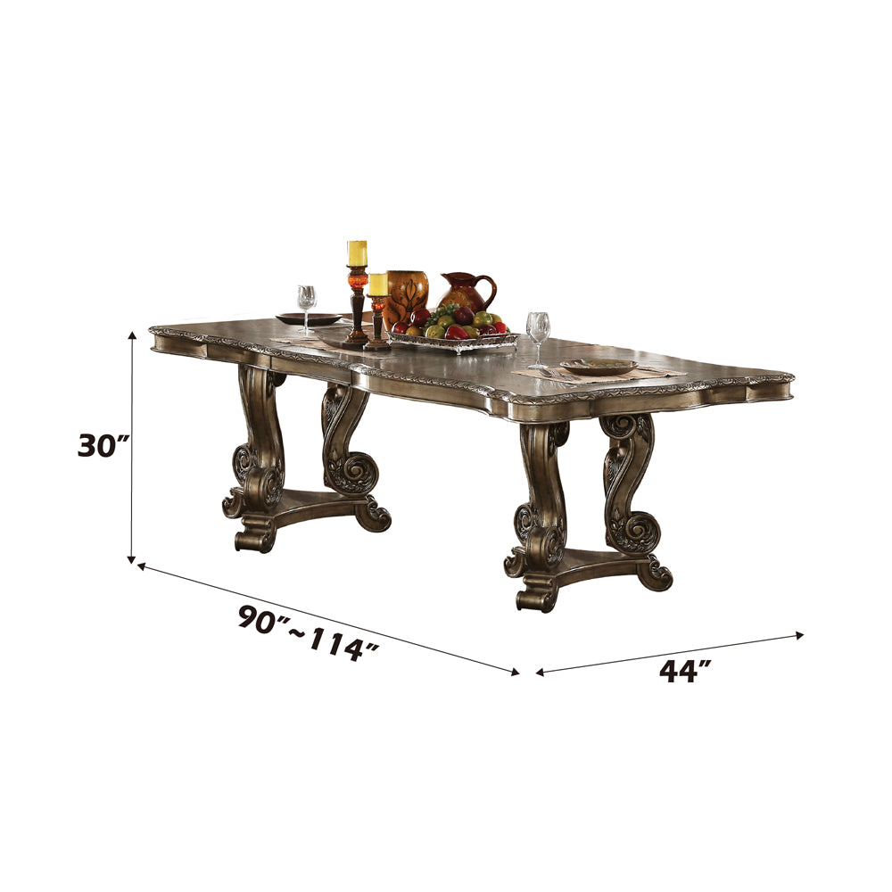 Ragenardus Vintage Oak Rectangular Dining Table - Ornate Home