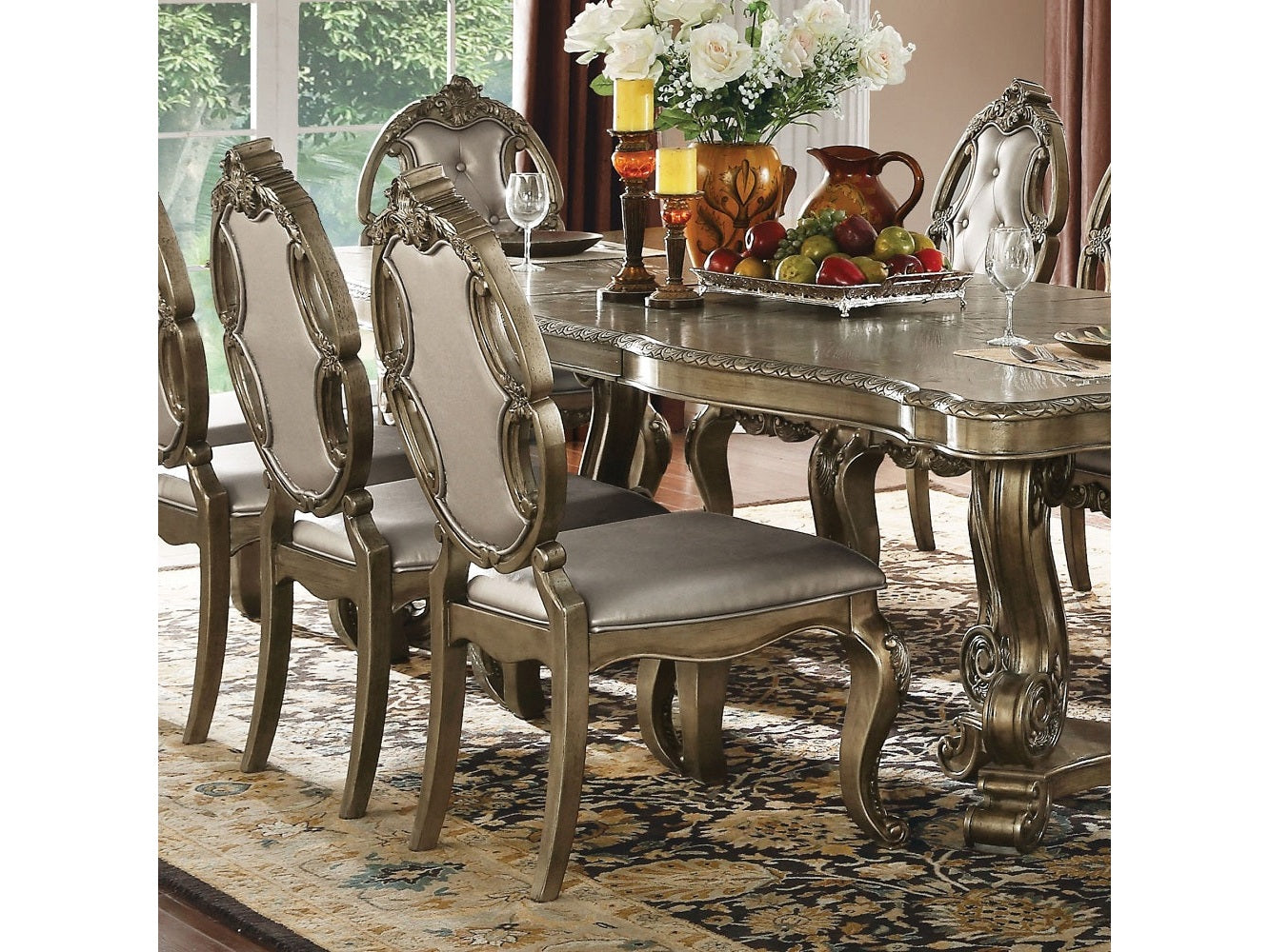 Ragenardus Vintage Oak Side Chair (Set of 2) - Ornate Home