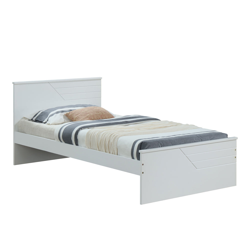 Ragna White Twin Bed - Ornate Home