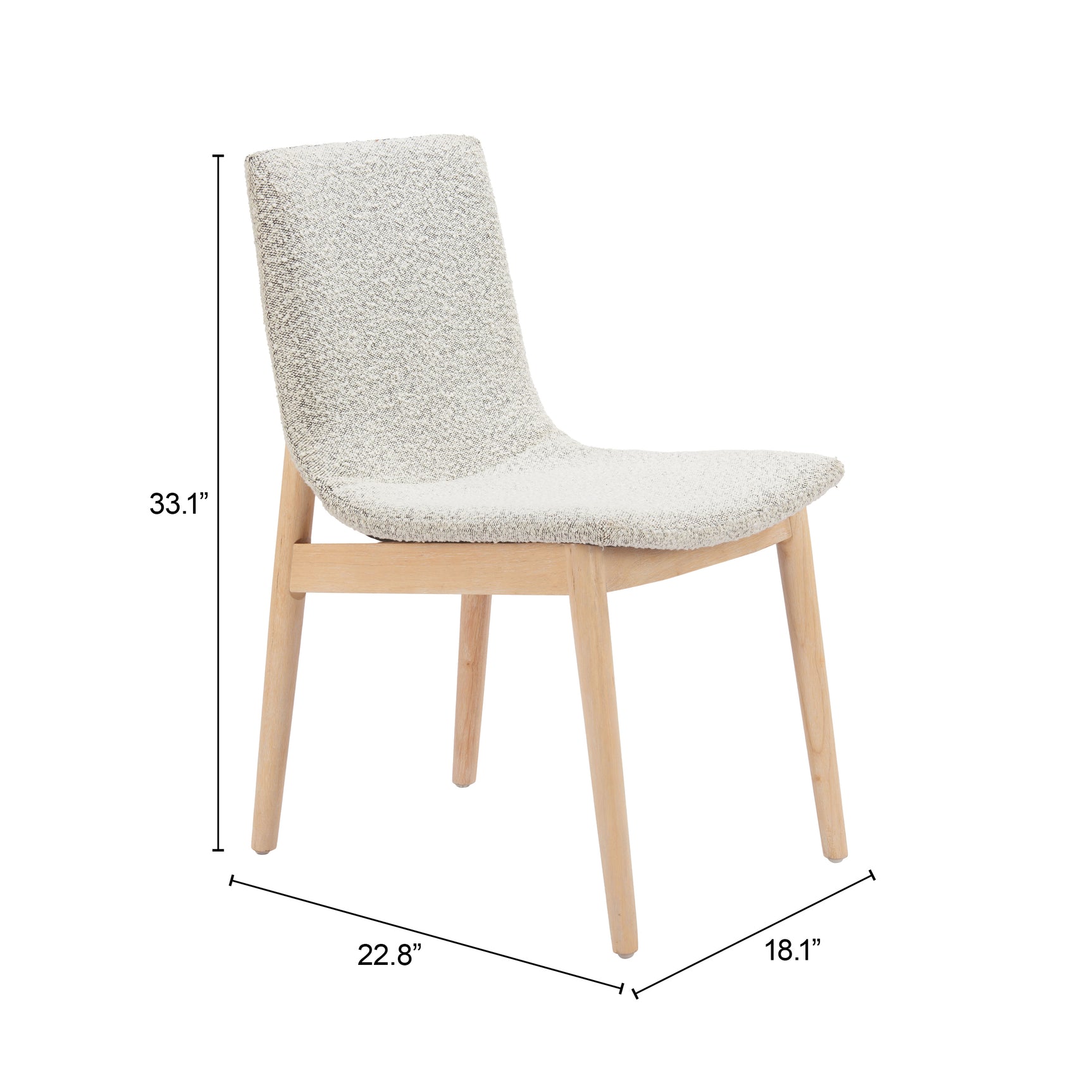 Raha Gray & Whitewashed Dining Chair (Set of 2) - Ornate Home