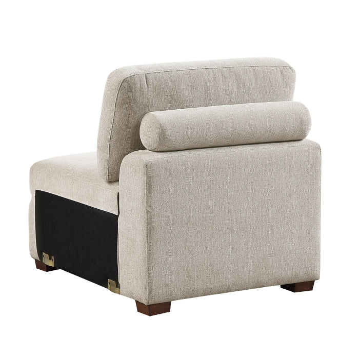 Raife Beige Armless Chair - Ornate Home