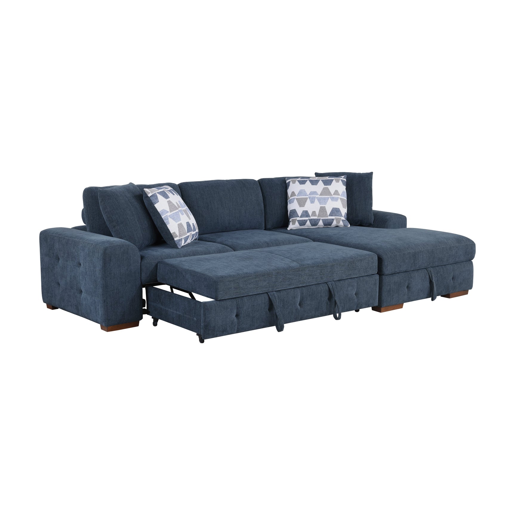 Raife Blue 2-Piece Sectional with Right Chaise - Ornate Home