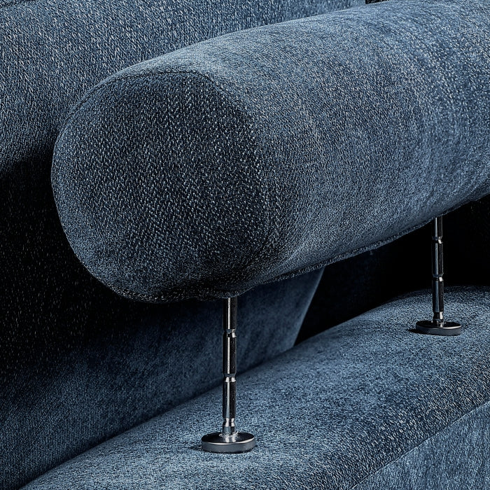 Raife Blue Armless Chair - Ornate Home
