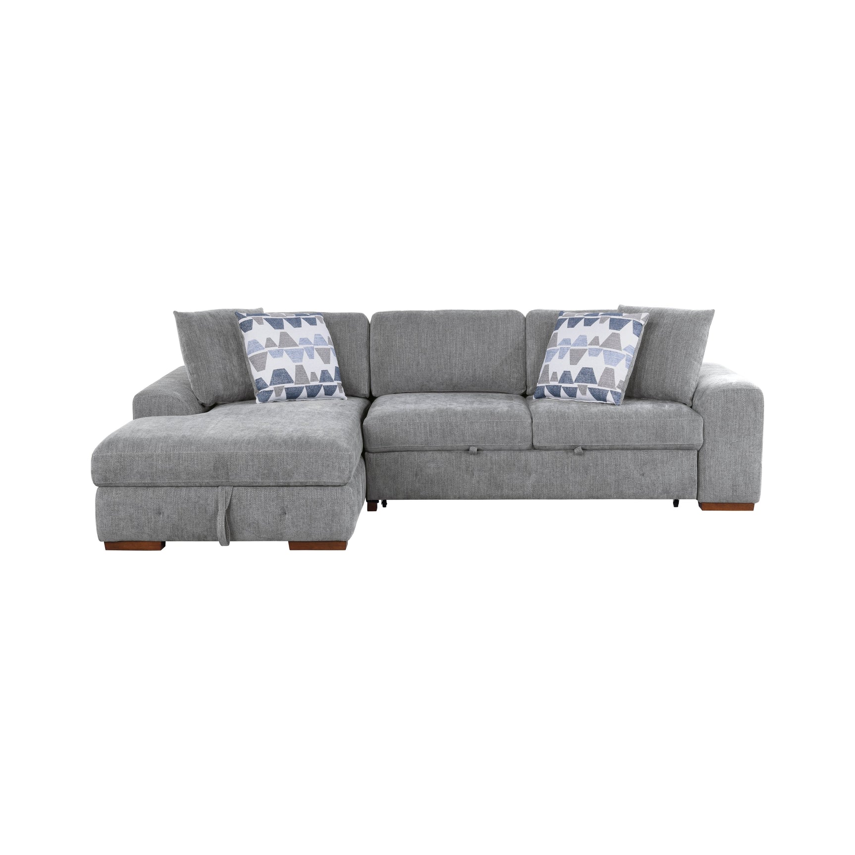 Raife Gray 3-Piece Sectional with Left Chaise And Ottoman - Ornate Home