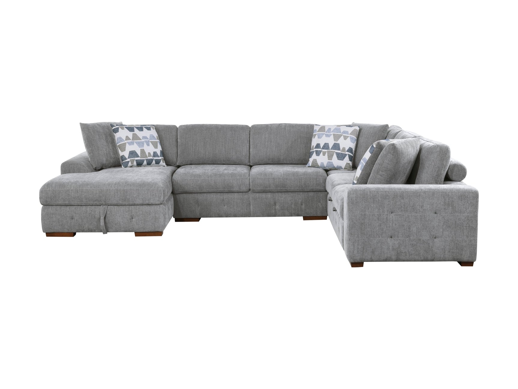 Raife Gray 4-Piece Sectional with Left Chaise - Ornate Home