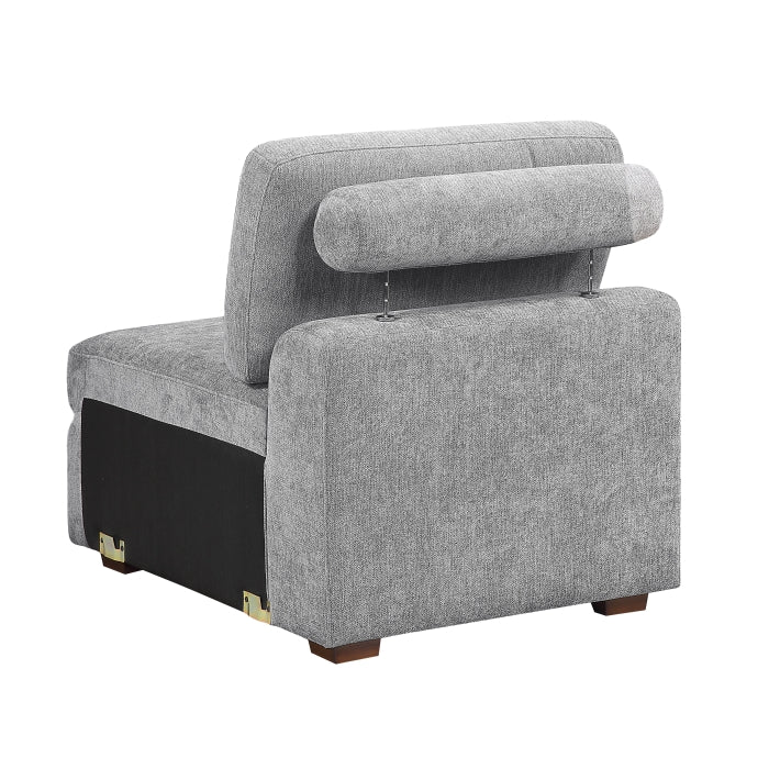 Raife Gray Armless Chair