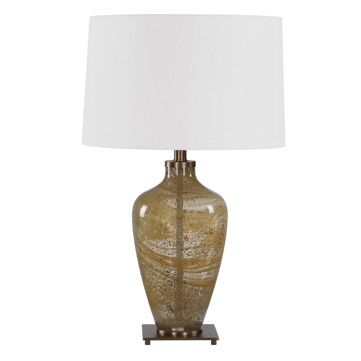 Rainer Brown/Green Blown Glass Table Lamp - Ornate Home