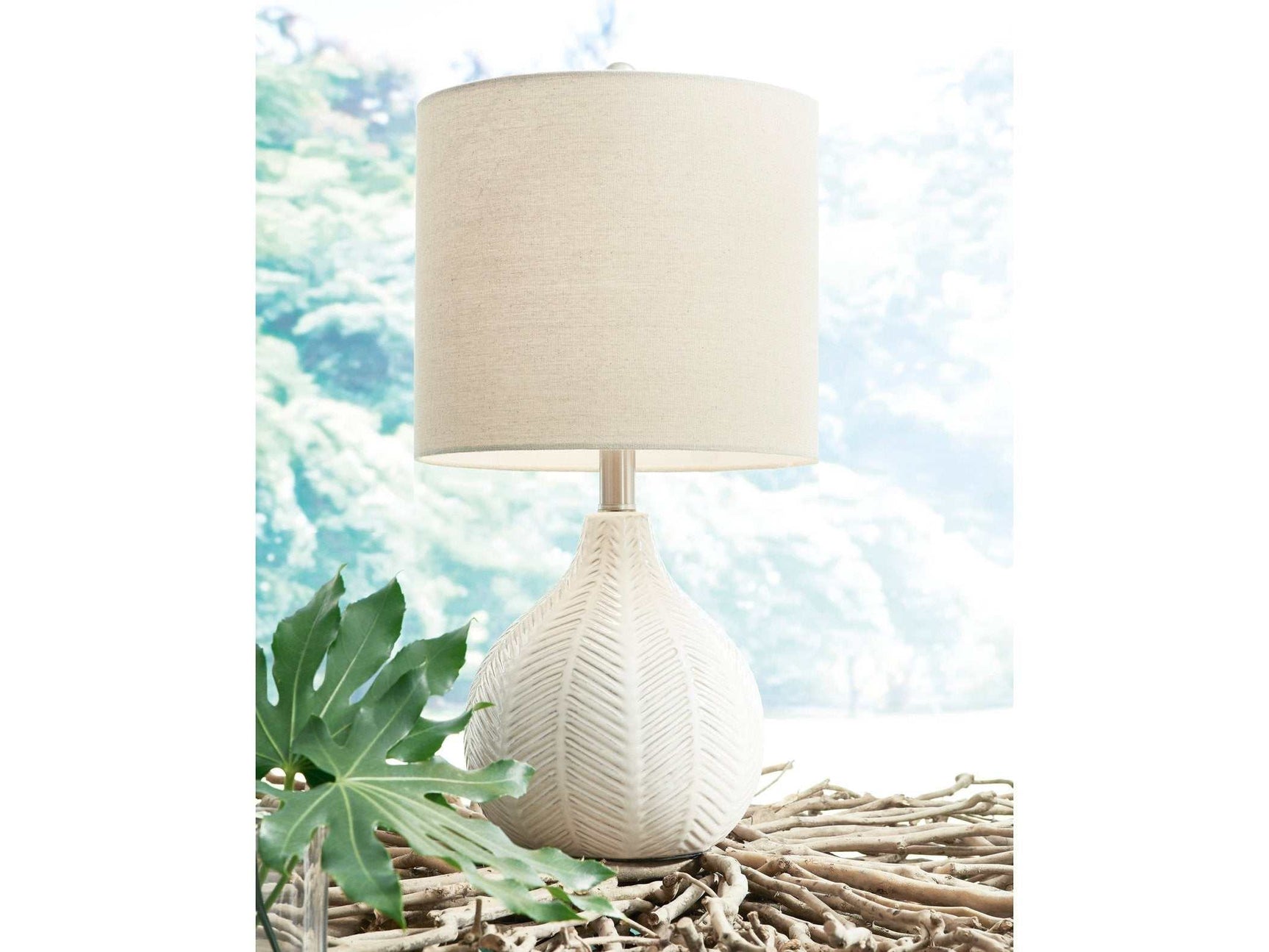 Rainermen Off White Table Lamp (Online Special Price) - Ornate Home