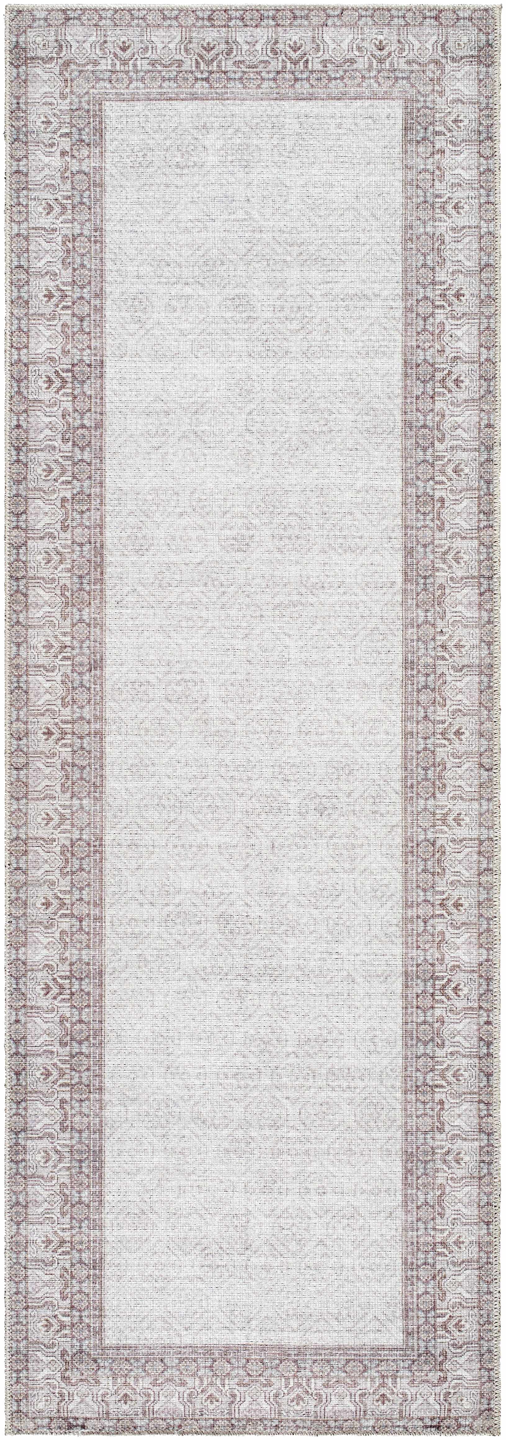 Rainier Cottage Border Brown Washable Rug | Our PNW Home X Livabliss - Ornate Home