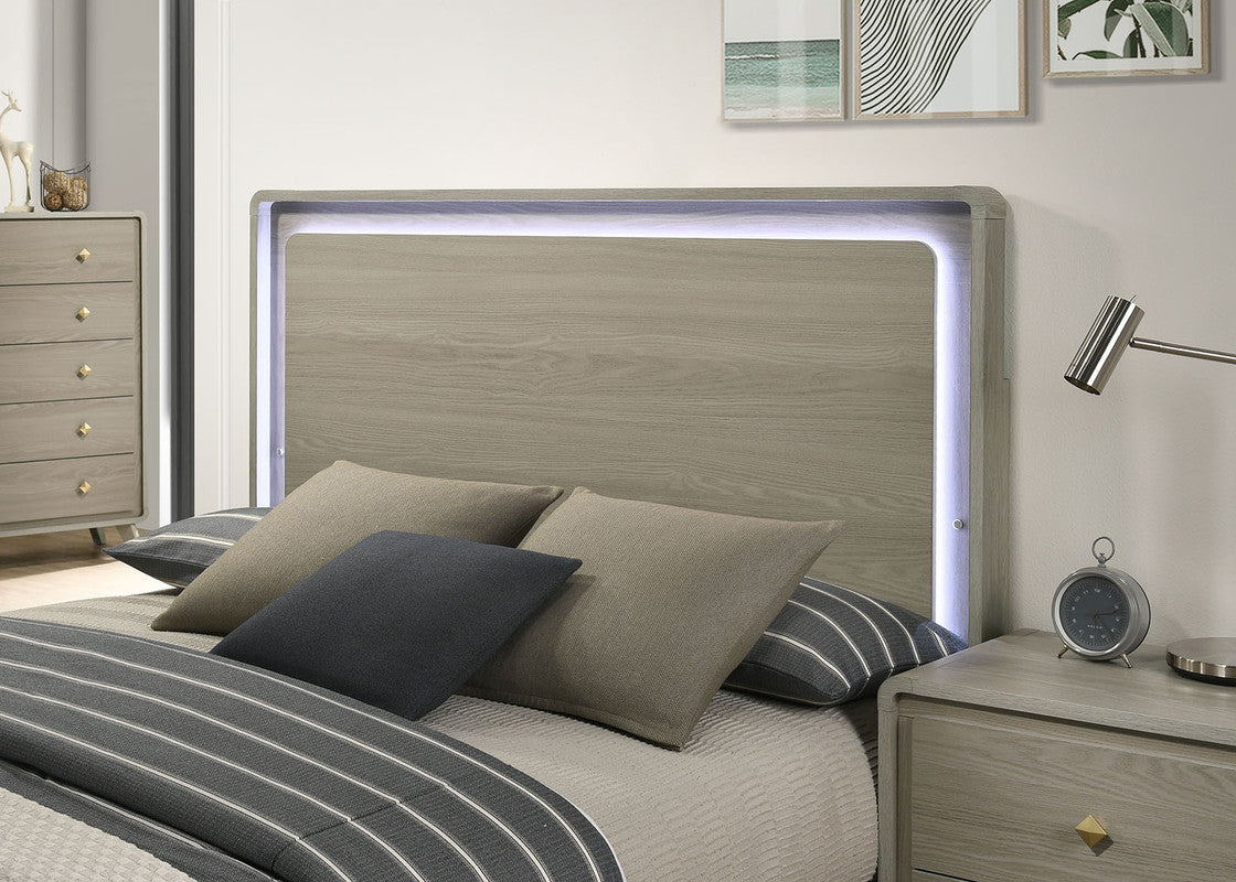 Rainier Gray Queen Bed - Ornate Home