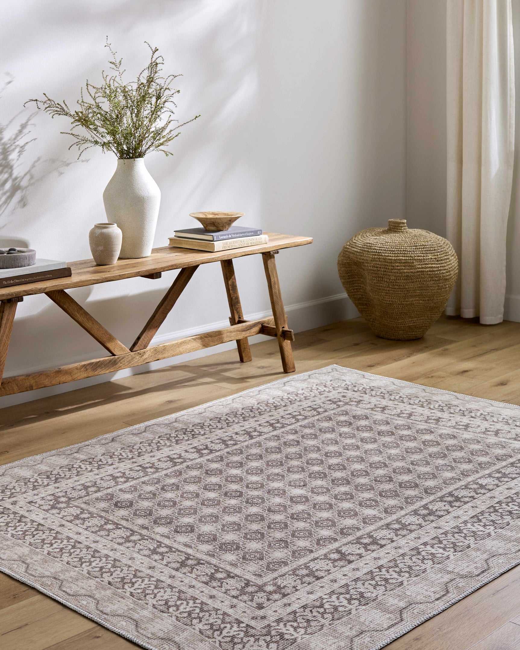 Rainier Light Brown Washable Rug | Our PNW Home X Livabliss - Ornate Home