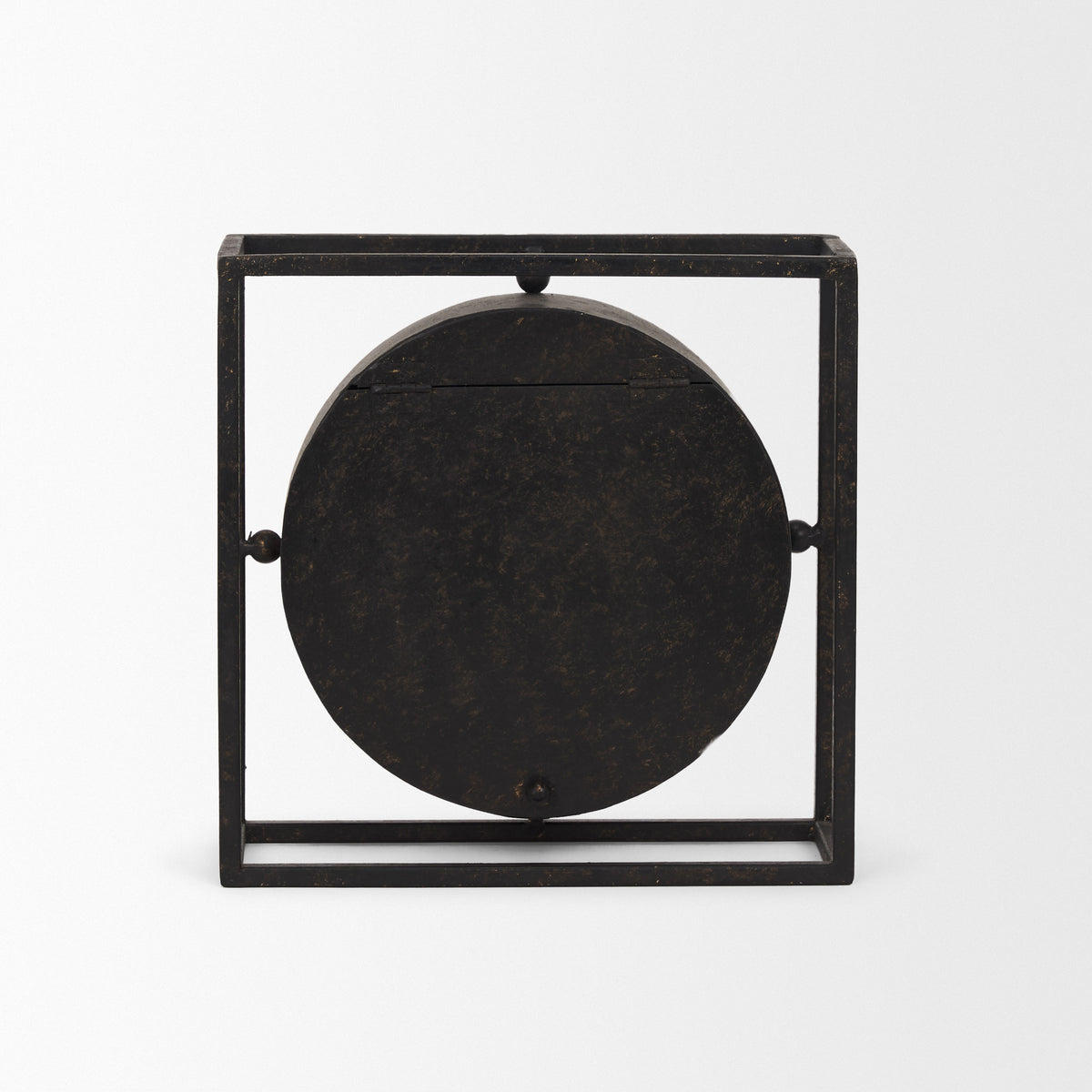 Raisa Black/Gold Metal Table Clock - Ornate Home