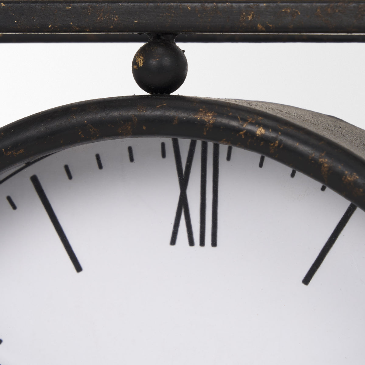 Raisa Black/Gold Metal Table Clock - Ornate Home