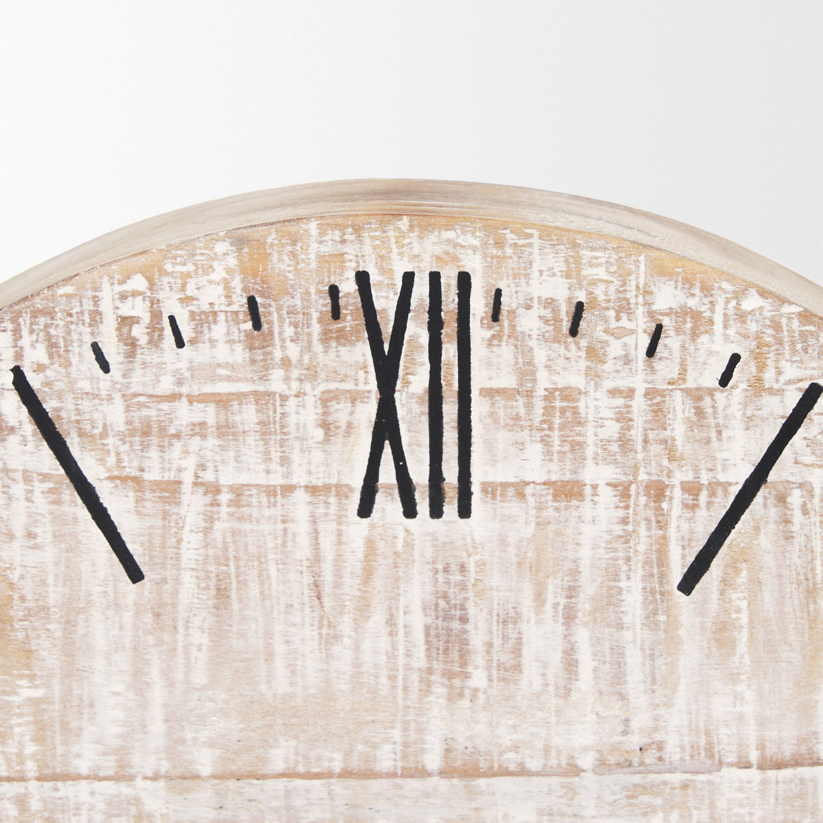 Raja Matte Black Metal with Wood Table Clock - Ornate Home