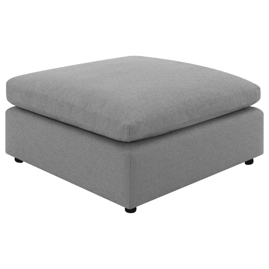 Raleigh Grey Boucle Modular Cloud Sectional 6-piece incl. Ottoman - Ornate Home