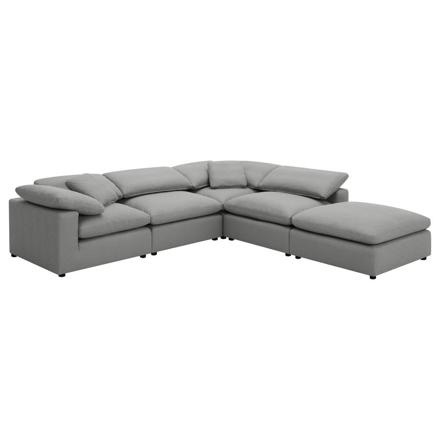 Raleigh Grey Boucle Modular Cloud Sectional Sofa Units - Create your own Style - Ornate Home