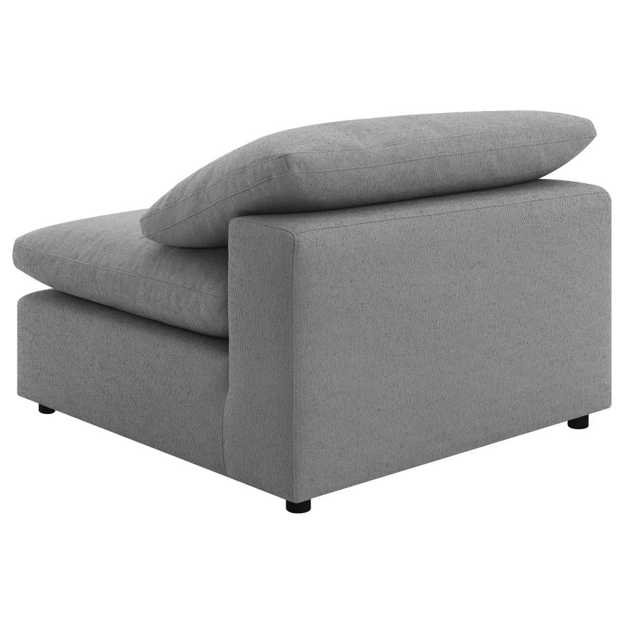 Raleigh Grey Boucle Modular Cloud Sectional 6-piece incl. Ottoman - Ornate Home