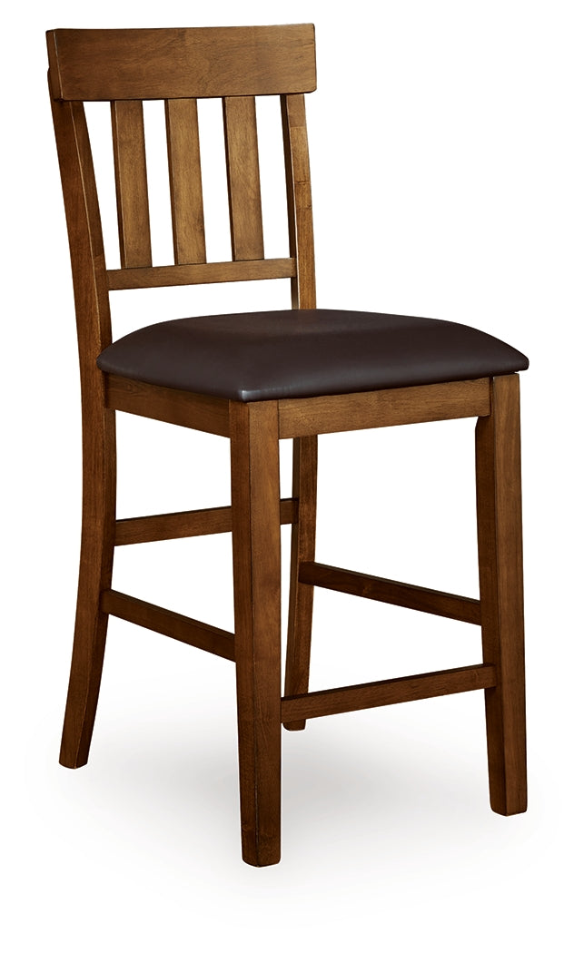 Ralene Medium Brown Counter Height Dining Table and 4 Barstools - Ornate Home