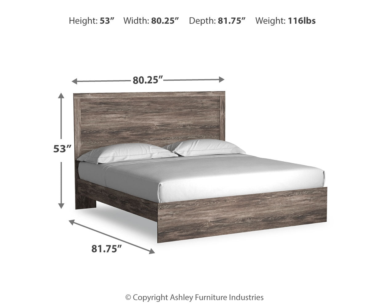 Ralinksi Gray King Panel Bed (Online Special Price) - Ornate Home