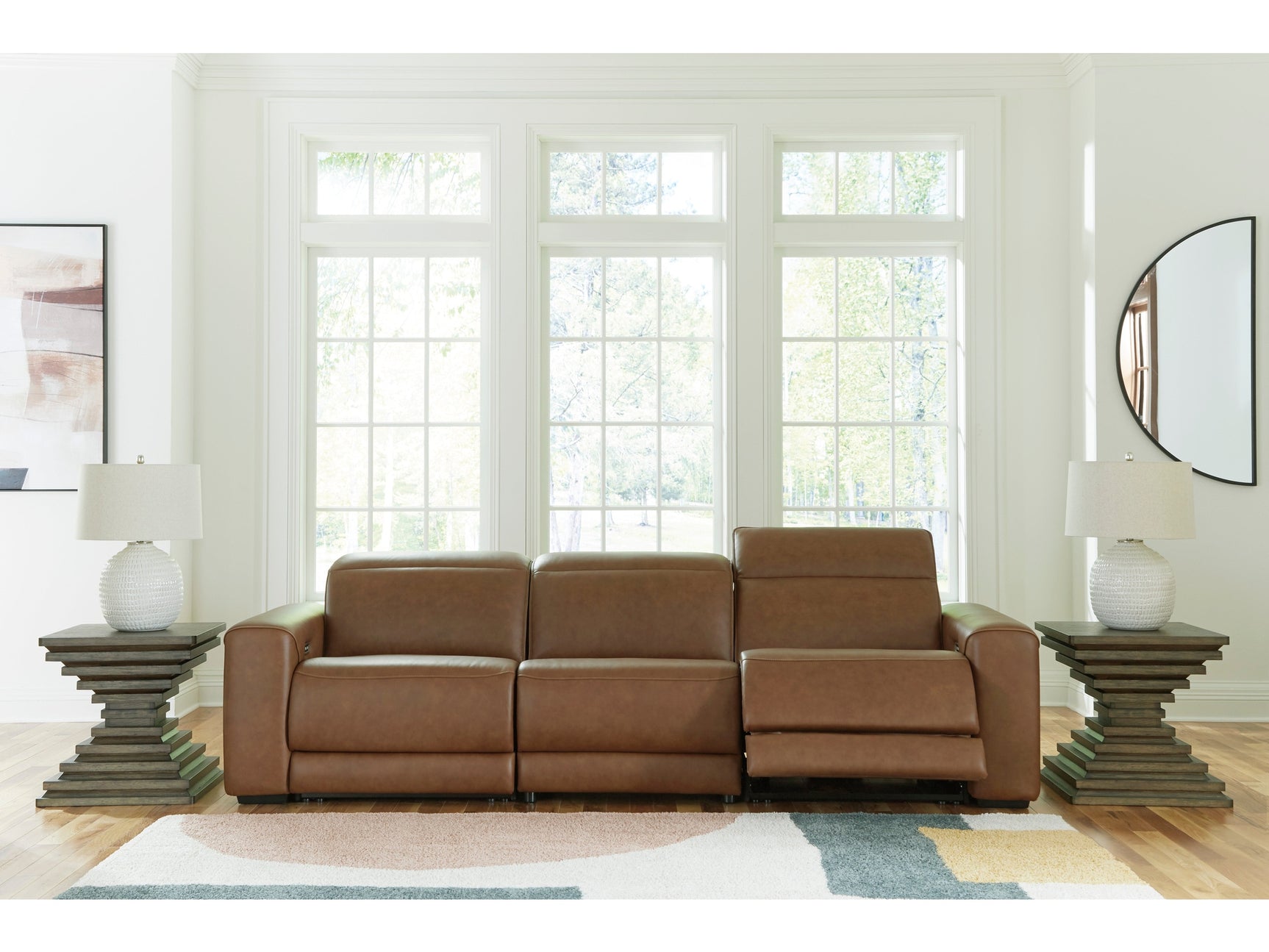 Rally-Up Caramel 3-Piece Power Reclining Sectional Sofa - Ornate Home