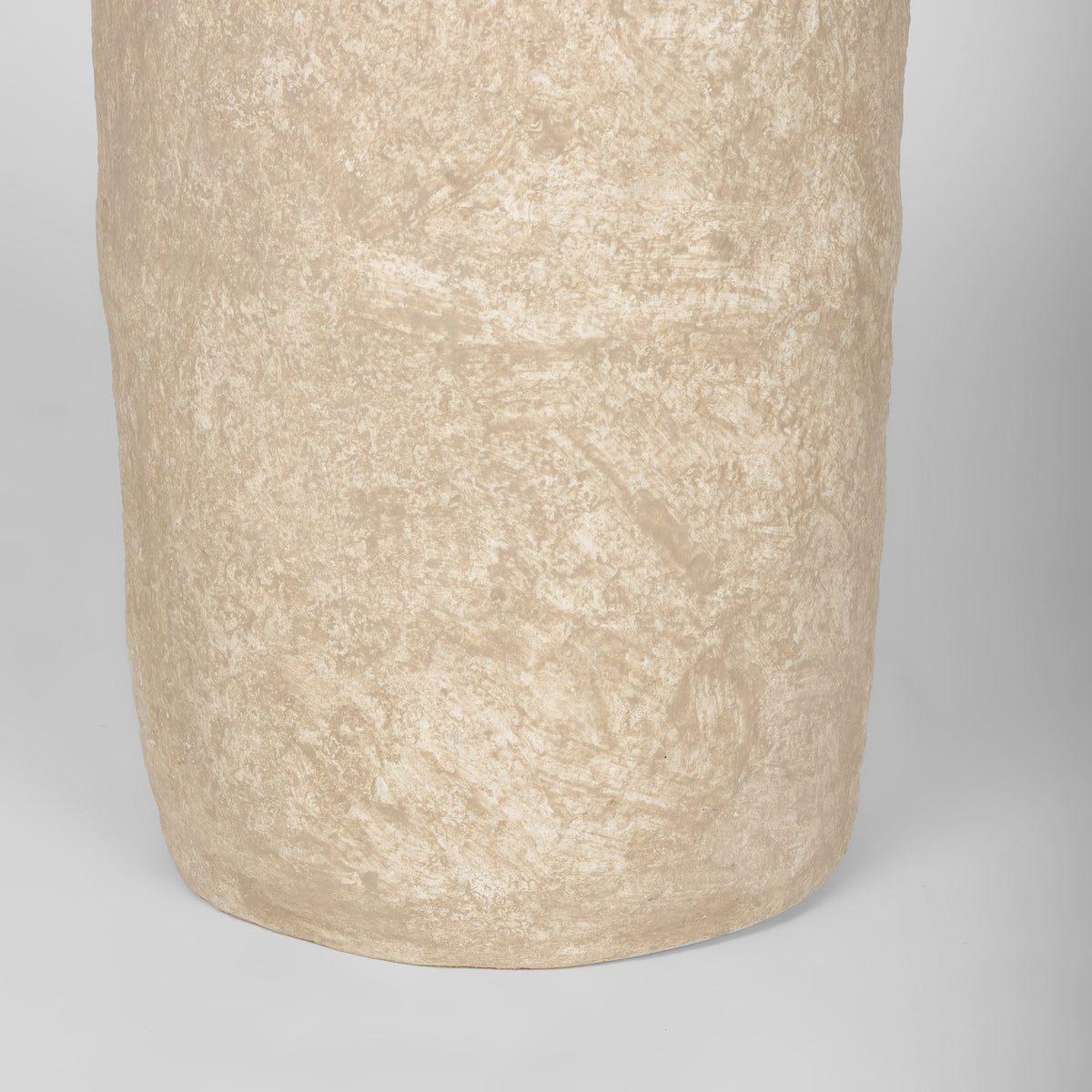 Rama Beige Small Paper Mache Floor Vase - Ornate Home