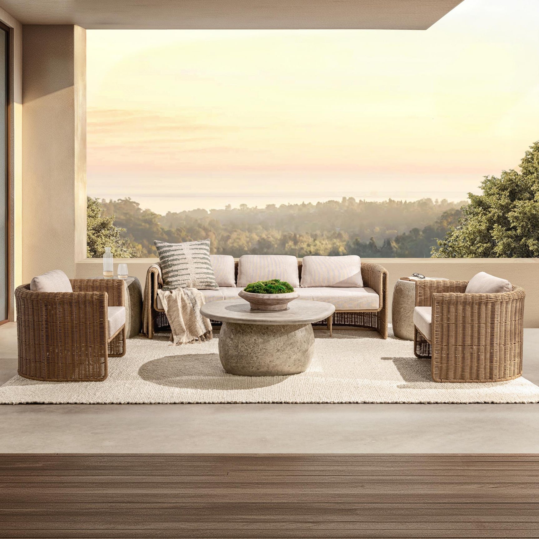 Rami Natural Outdoor Sofa - Ornate Home