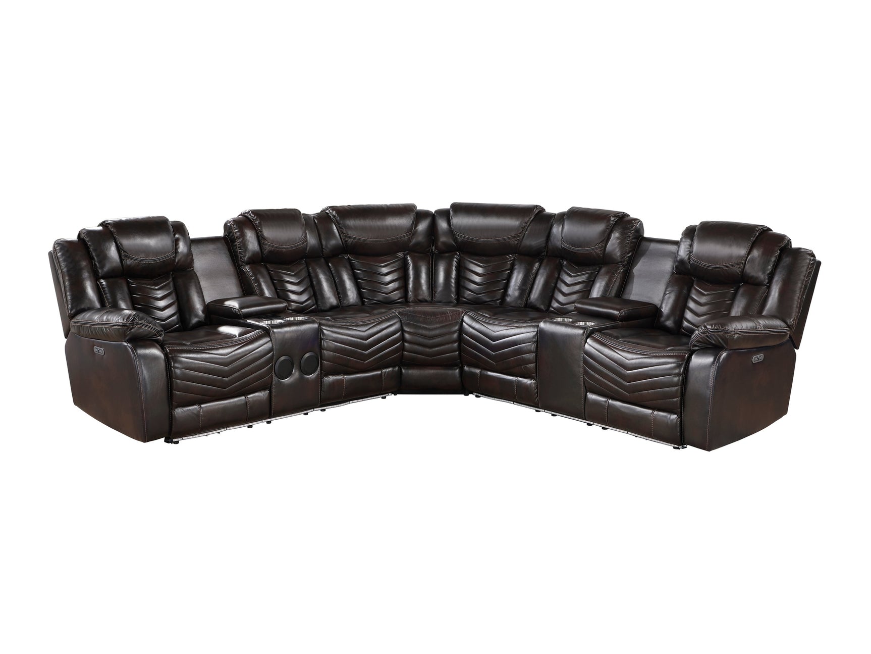Ramone Brown 3-Piece Power Reclining Sectional - Ornate Home